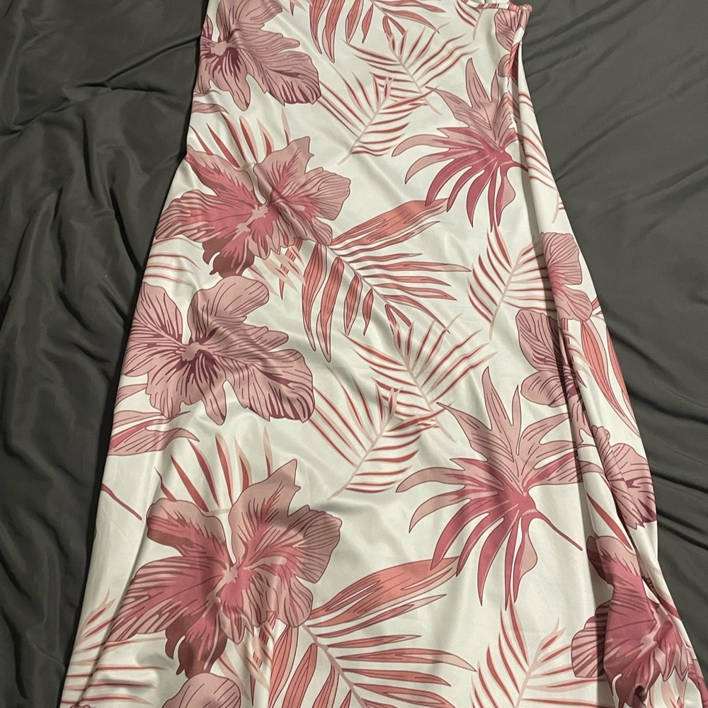 Floral Pink and White Women's Dress